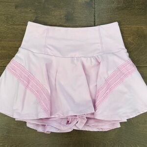 FP Movement Light Pink Active Skort with Lace Accents